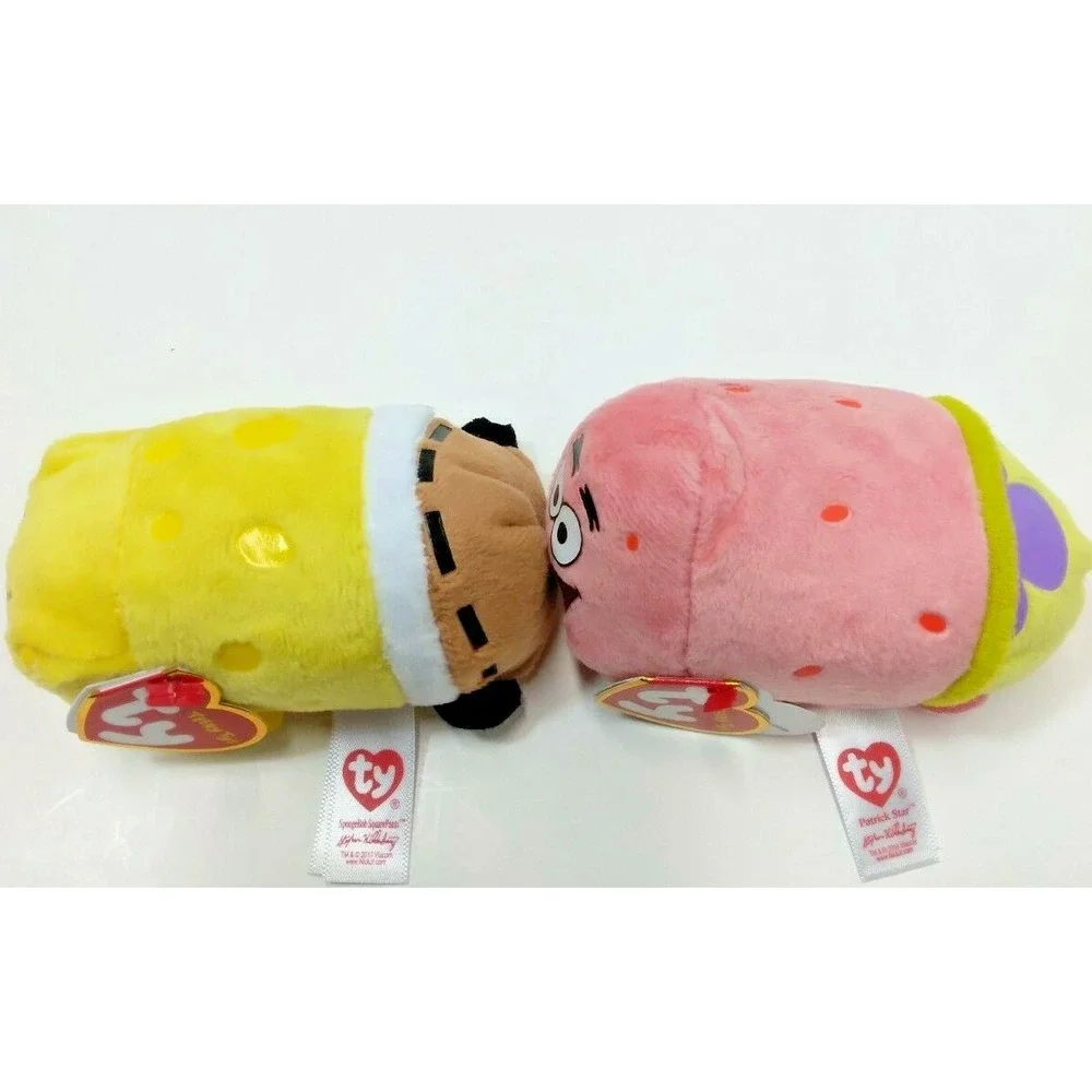 New Nickelodeon Teeny Tys‎ SpongeBob Patrick Plush Stuffed Toys Set Kids Gift